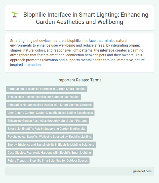 Biophilic Interface in Smart Lighting: Enhancing Garden Aesthetics and Wellbeing
