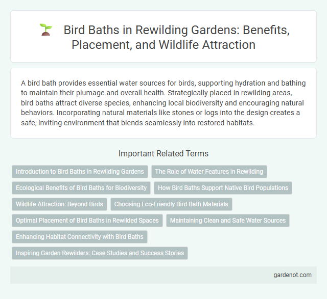 Bird Baths in Rewilding Gardens: Benefits, Placement, and Wildlife Attraction