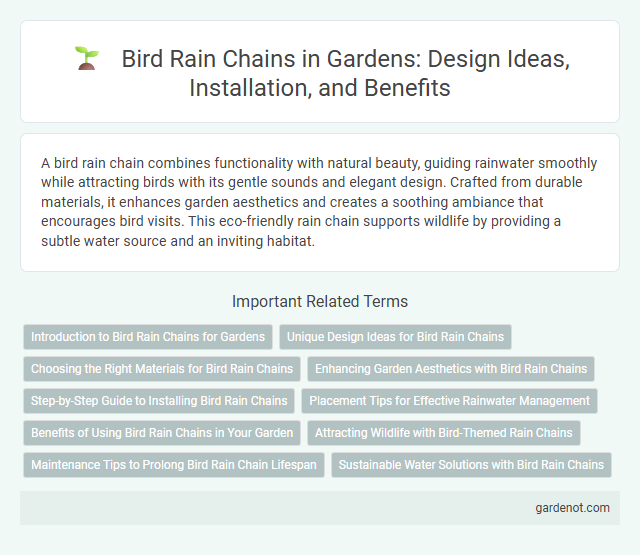 Bird Rain Chains in Gardens: Design Ideas, Installation, and Benefits