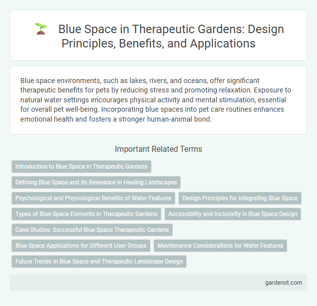 Blue Space in Therapeutic Gardens: Design Principles, Benefits, and Applications