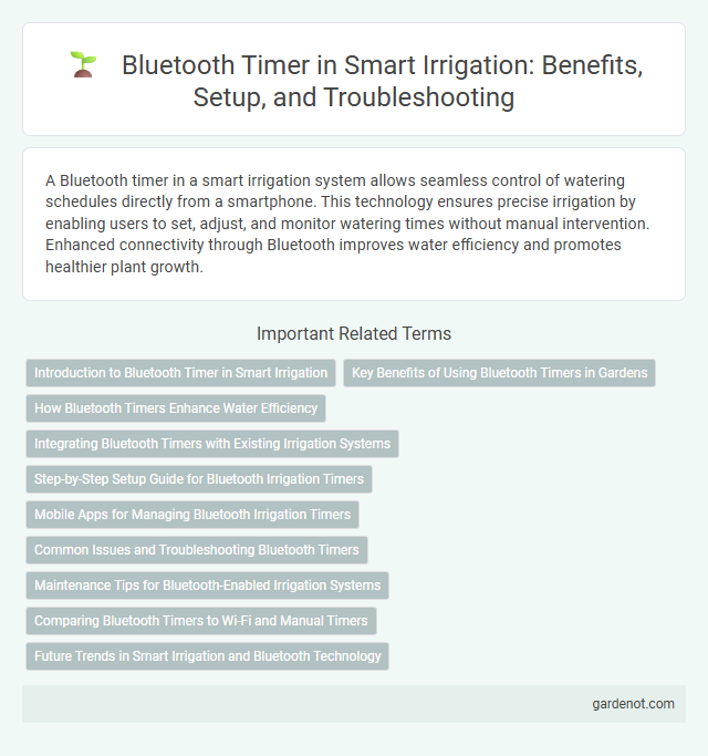 Bluetooth Timer in Smart Irrigation: Benefits, Setup, and Troubleshooting