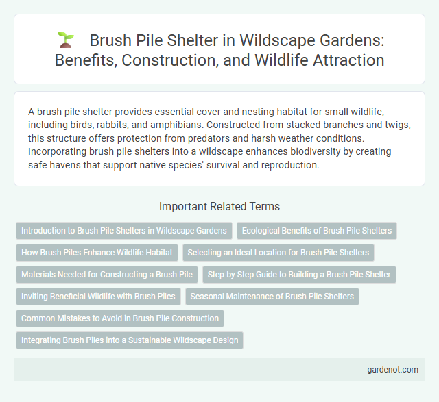 Brush Pile Shelter in Wildscape Gardens: Benefits, Construction, and Wildlife Attraction