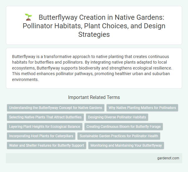 Butterflyway Creation in Native Gardens: Pollinator Habitats, Plant Choices, and Design Strategies