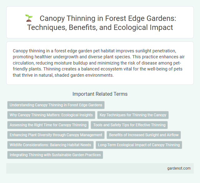 Canopy Thinning in Forest Edge Gardens: Techniques, Benefits, and Ecological Impact