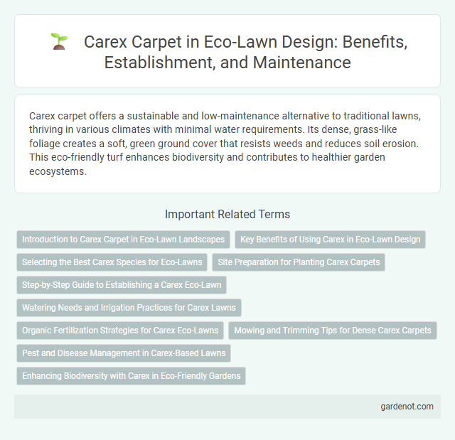 Carex Carpet in Eco-Lawn Design: Benefits, Establishment, and Maintenance