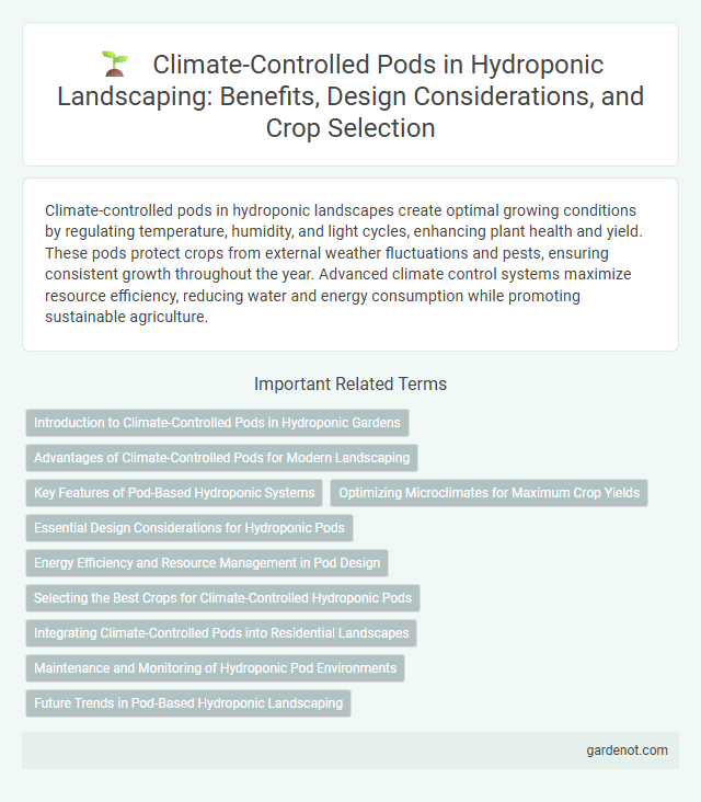 Climate-Controlled Pods in Hydroponic Landscaping: Benefits, Design Considerations, and Crop Selection