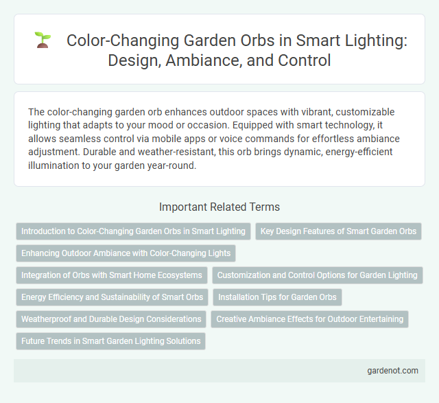 Color-Changing Garden Orbs in Smart Lighting: Design, Ambiance, and Control