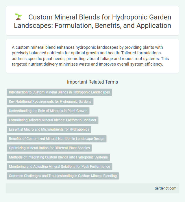 Custom Mineral Blends for Hydroponic Garden Landscapes: Formulation, Benefits, and Application
