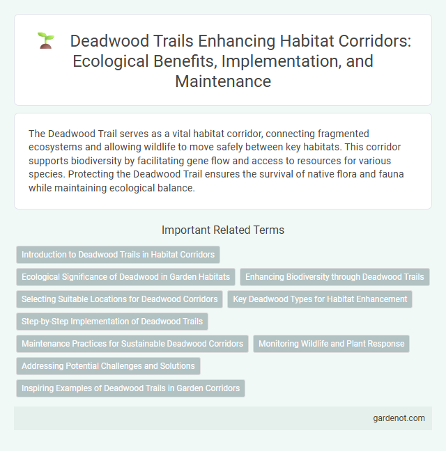 Deadwood Trails Enhancing Habitat Corridors: Ecological Benefits, Implementation, and Maintenance