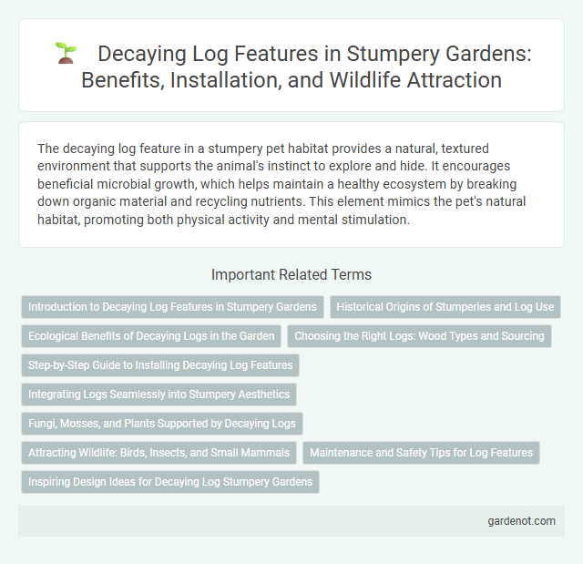Decaying Log Features in Stumpery Gardens: Benefits, Installation, and Wildlife Attraction