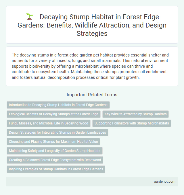 Decaying Stump Habitat in Forest Edge Gardens: Benefits, Wildlife Attraction, and Design Strategies