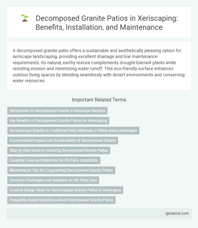 Decomposed Granite Patios in Xeriscaping: Benefits, Installation, and Maintenance