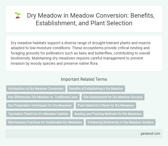 Dry Meadow in Meadow Conversion: Benefits, Establishment, and Plant Selection