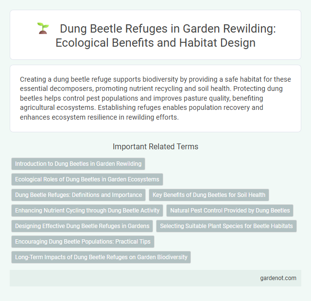 Dung Beetle Refuges in Garden Rewilding: Ecological Benefits and Habitat Design