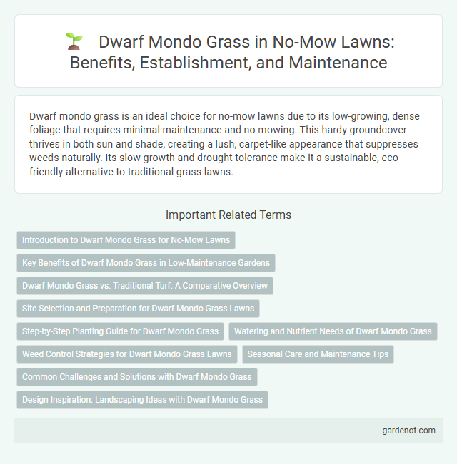 Dwarf Mondo Grass in No-Mow Lawns: Benefits, Establishment, and Maintenance