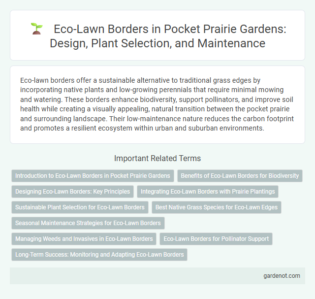 Eco-Lawn Borders in Pocket Prairie Gardens: Design, Plant Selection, and Maintenance