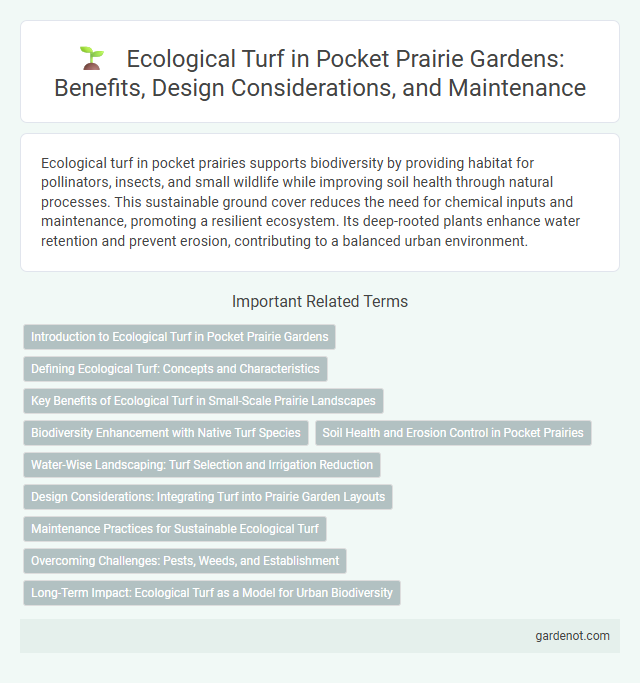 Ecological Turf in Pocket Prairie Gardens: Benefits, Design Considerations, and Maintenance