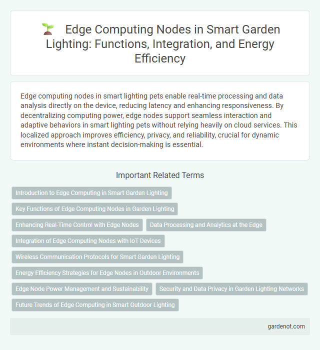 Edge Computing Nodes in Smart Garden Lighting: Functions, Integration, and Energy Efficiency