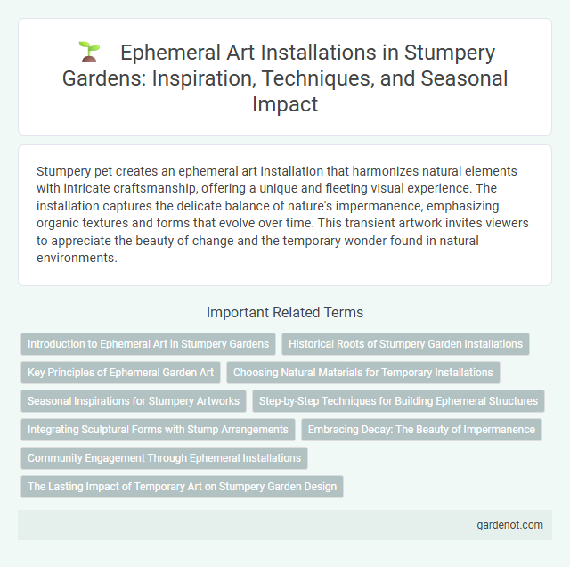 Ephemeral Art Installations in Stumpery Gardens: Inspiration, Techniques, and Seasonal Impact