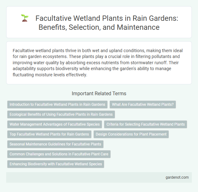 Facultative Wetland Plants in Rain Gardens: Benefits, Selection, and Maintenance