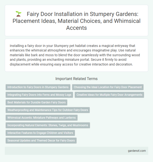 Fairy Door Installation in Stumpery Gardens: Placement Ideas, Material Choices, and Whimsical Accents