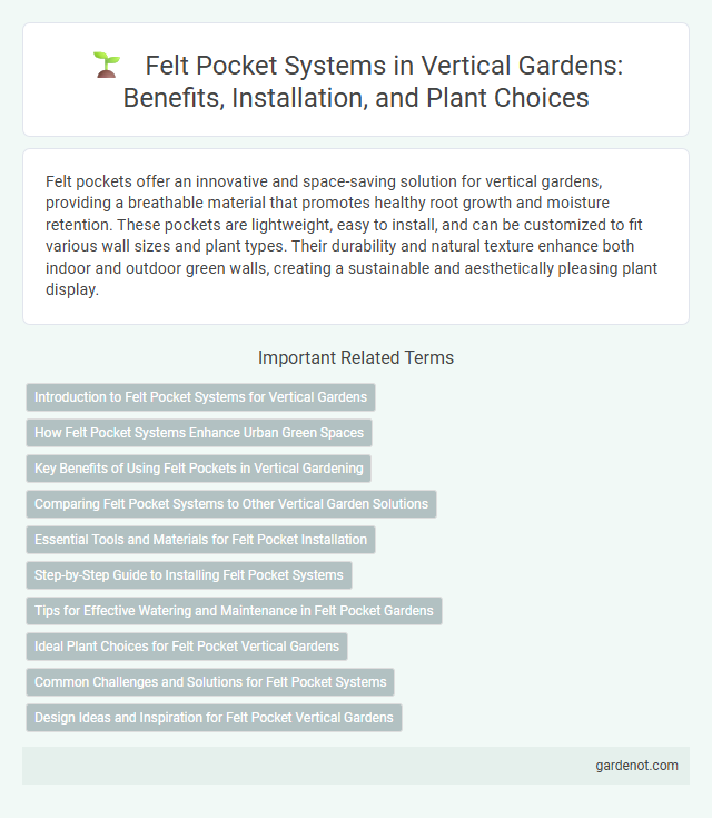 Felt Pocket Systems in Vertical Gardens: Benefits, Installation, and Plant Choices