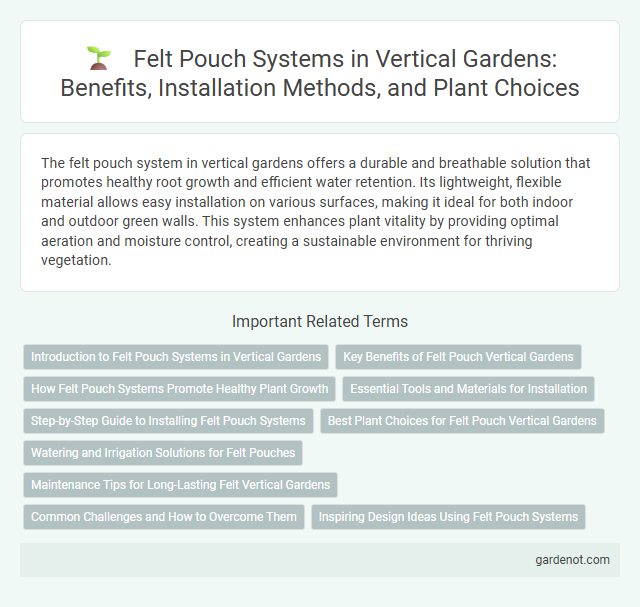 Felt Pouch Systems in Vertical Gardens: Benefits, Installation Methods, and Plant Choices