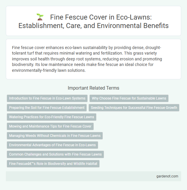 Fine Fescue Cover in Eco-Lawns: Establishment, Care, and Environmental Benefits