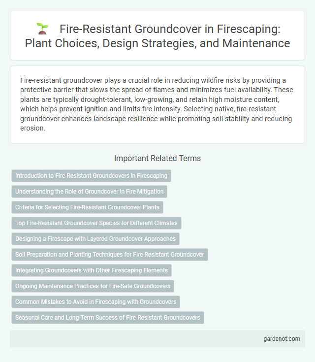 Fire-Resistant Groundcover in Firescaping: Plant Choices, Design Strategies, and Maintenance