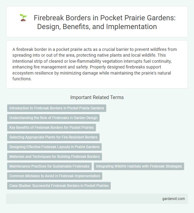 Firebreak Borders in Pocket Prairie Gardens: Design, Benefits, and Implementation