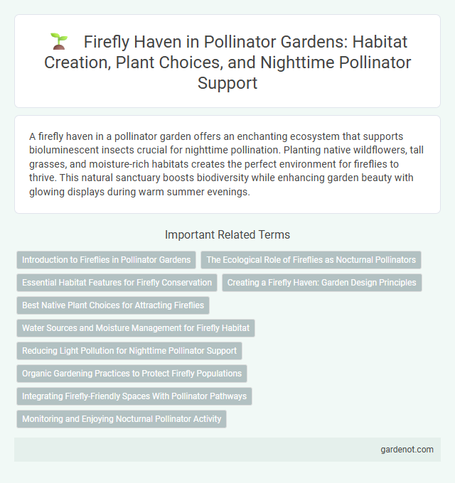 Firefly Haven in Pollinator Gardens: Habitat Creation, Plant Choices, and Nighttime Pollinator Support