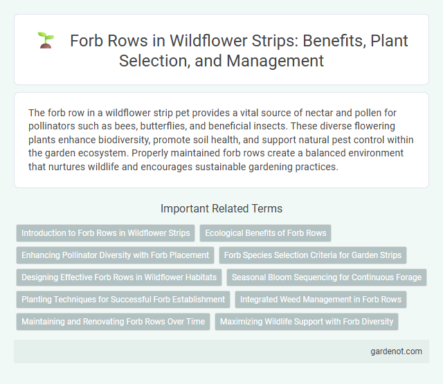 Forb Rows in Wildflower Strips: Benefits, Plant Selection, and Management