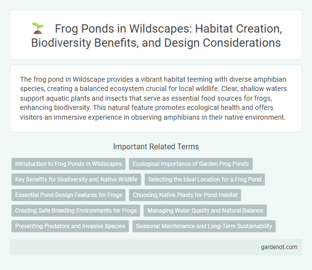 Frog Ponds in Wildscapes: Habitat Creation, Biodiversity Benefits, and Design Considerations