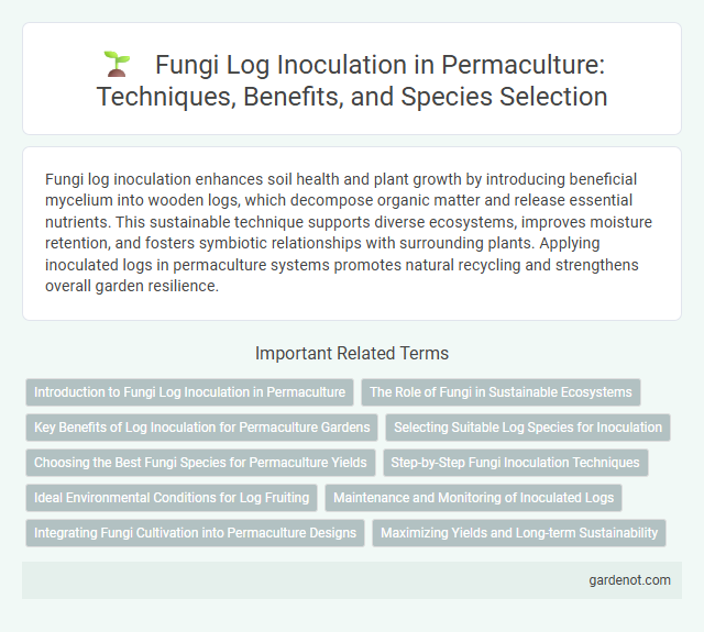 Fungi Log Inoculation in Permaculture: Techniques, Benefits, and Species Selection