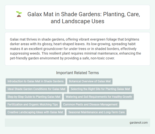 Galax Mat in Shade Gardens: Planting, Care, and Landscape Uses
