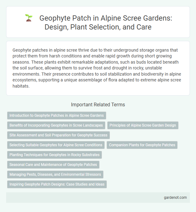 Geophyte Patch in Alpine Scree Gardens: Design, Plant Selection, and Care