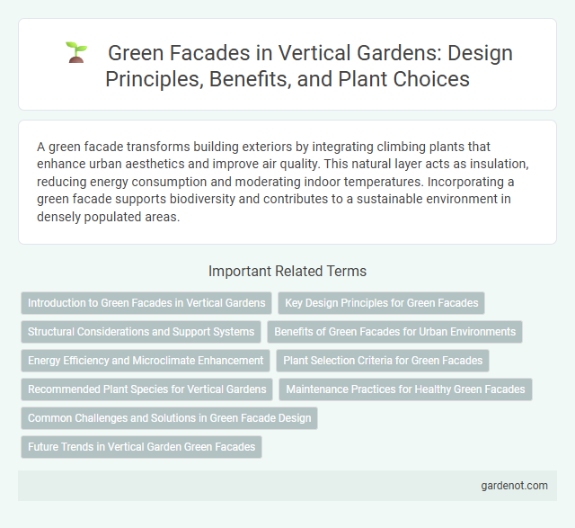 Green Facades in Vertical Gardens: Design Principles, Benefits, and Plant Choices