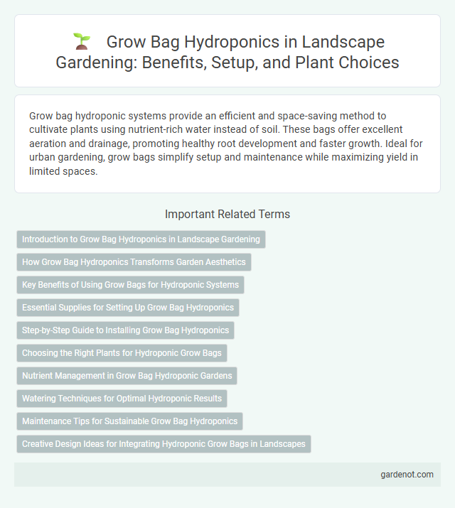 Grow Bag Hydroponics in Landscape Gardening: Benefits, Setup, and Plant Choices