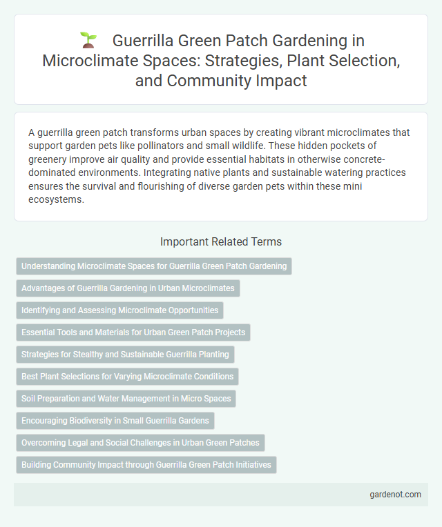 Guerrilla Green Patch Gardening in Microclimate Spaces: Strategies, Plant Selection, and Community Impact