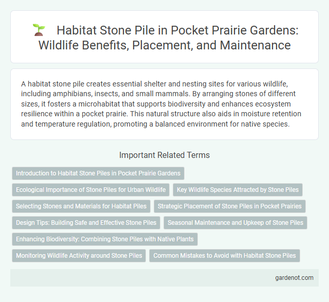Habitat Stone Pile in Pocket Prairie Gardens: Wildlife Benefits, Placement, and Maintenance