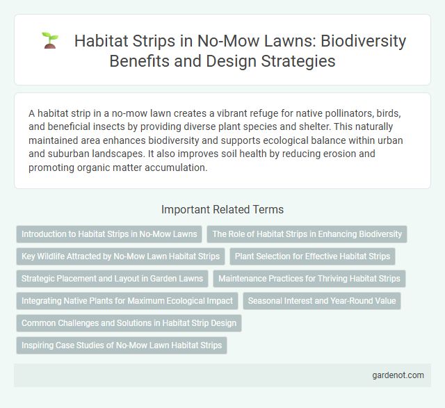 Habitat Strips in No-Mow Lawns: Biodiversity Benefits and Design Strategies