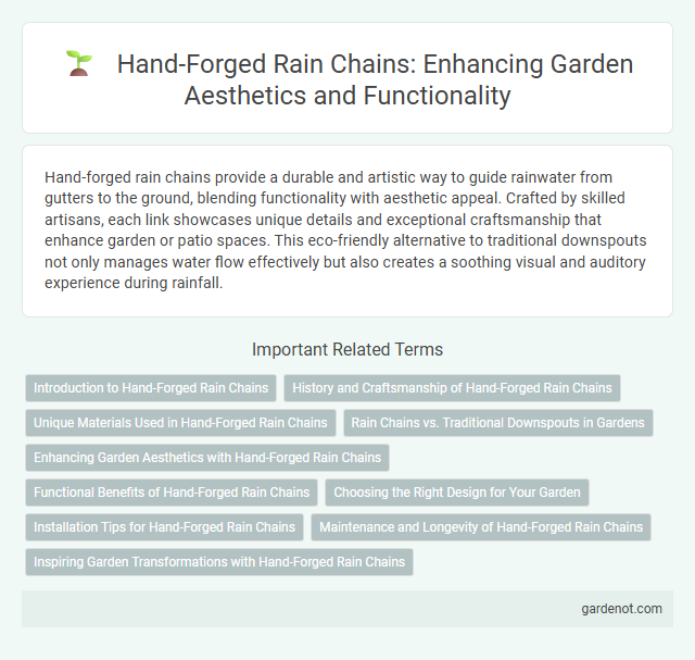 Hand-Forged Rain Chains: Enhancing Garden Aesthetics and Functionality