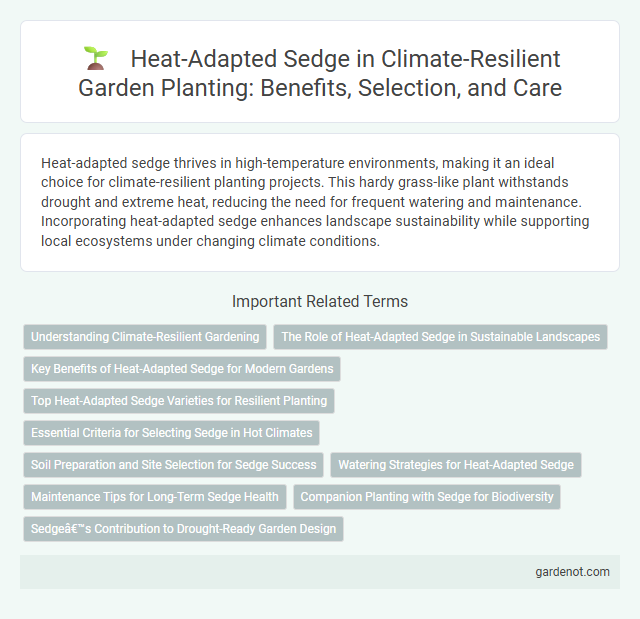 Heat-Adapted Sedge in Climate-Resilient Garden Planting: Benefits, Selection, and Care