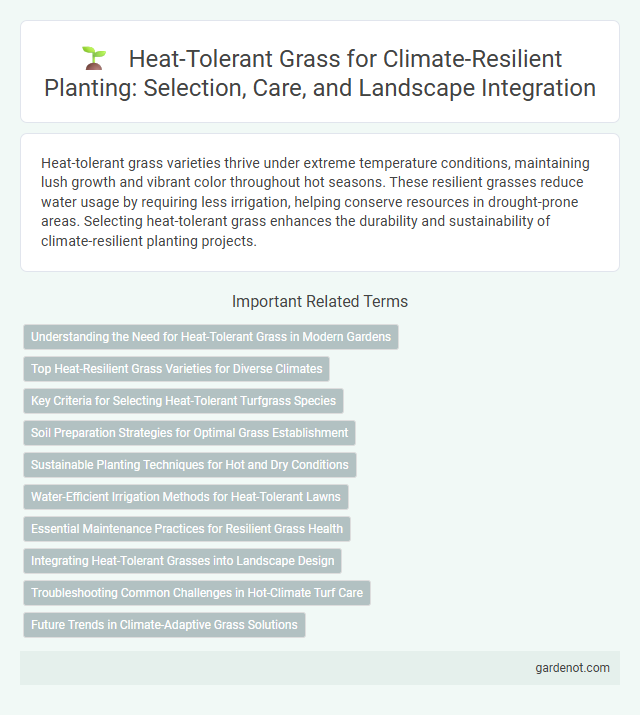 Heat-Tolerant Grass for Climate-Resilient Planting: Selection, Care, and Landscape Integration