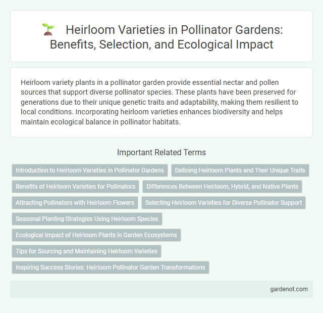 Heirloom Varieties in Pollinator Gardens: Benefits, Selection, and Ecological Impact