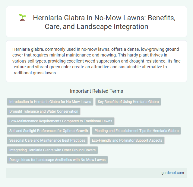 Herniaria Glabra in No-Mow Lawns: Benefits, Care, and Landscape Integration
