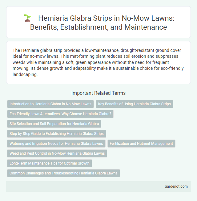 Herniaria Glabra Strips in No-Mow Lawns: Benefits, Establishment, and Maintenance