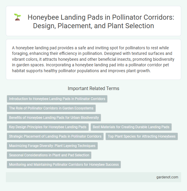 Honeybee Landing Pads in Pollinator Corridors: Design, Placement, and Plant Selection
