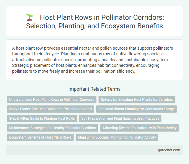Host Plant Rows in Pollinator Corridors: Selection, Planting, and Ecosystem Benefits