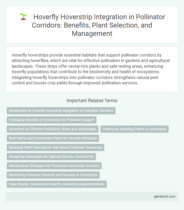 Hoverfly Hoverstrip Integration in Pollinator Corridors: Benefits, Plant Selection, and Management